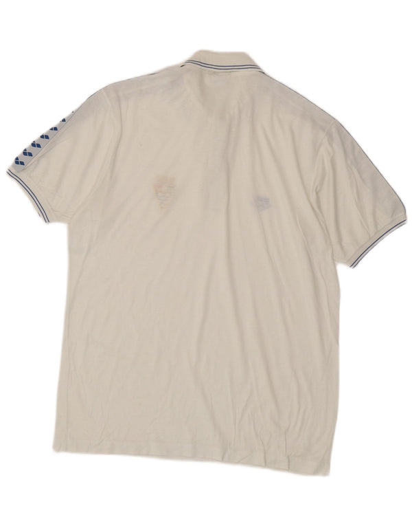 Arena Mens Graphic Polo Shirt Medium White