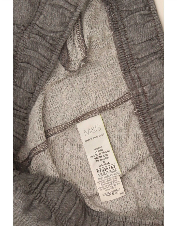 Marks & Spencer Mens Tracksuit Trousers XL Grey Flecked Cotton