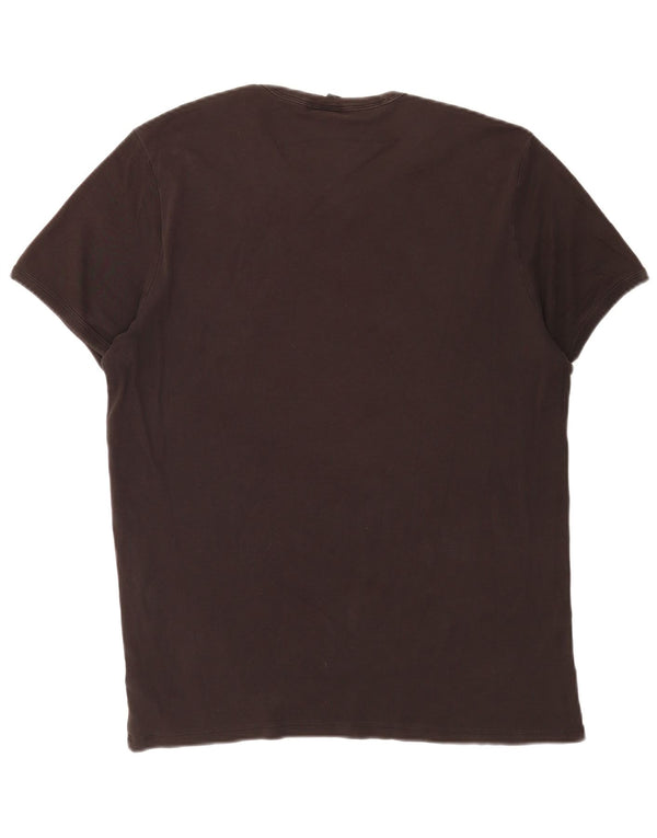 G-Star Mens T-Shirt Top XL Brown Cotton