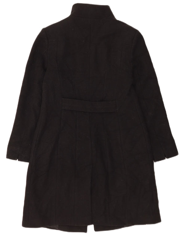 Reiss Womens Overcoat UK 10 Small Black Wool