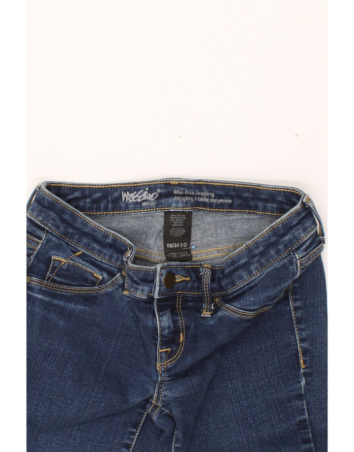 MOSSIMO Womens Mid Rise Jegging Jeans US 00 2XS W24 L27 Blue Vintage Mossimo and Second-Hand Mossimo from Messina Hembry 