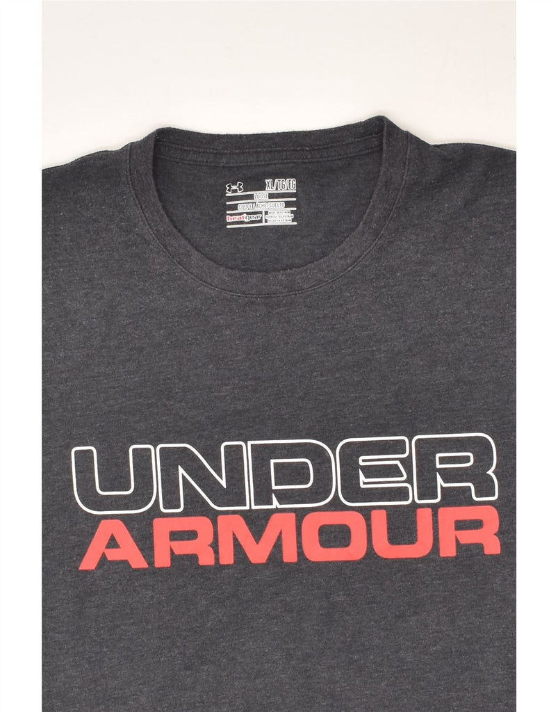 UNDER ARMOUR Mens Loose Fit Graphic T-Shirt Top XL Grey Cotton | Vintage Under Armour | Thrift | Second-Hand Under Armour | Used Clothing | Messina Hembry 