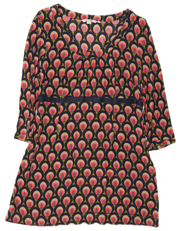 Boden Womens 3/4 Sleeve A-Line Dress UK 18 XL Multicoloured Geometric