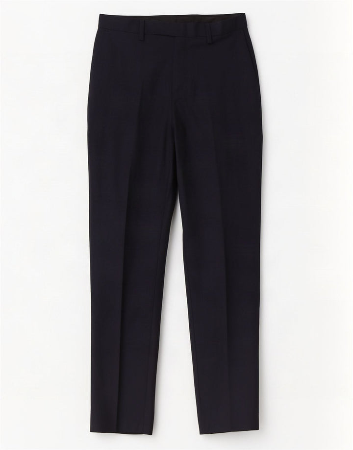 Marks & Spencer Mens Slim Fit Casual Trousers W30 L31 Navy Blue Polyester