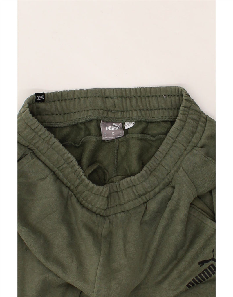PUMA Womens Graphic Tracksuit Trousers Joggers UK 14 Medium Green Cotton Vintage Puma and Second-Hand Puma from Messina Hembry 