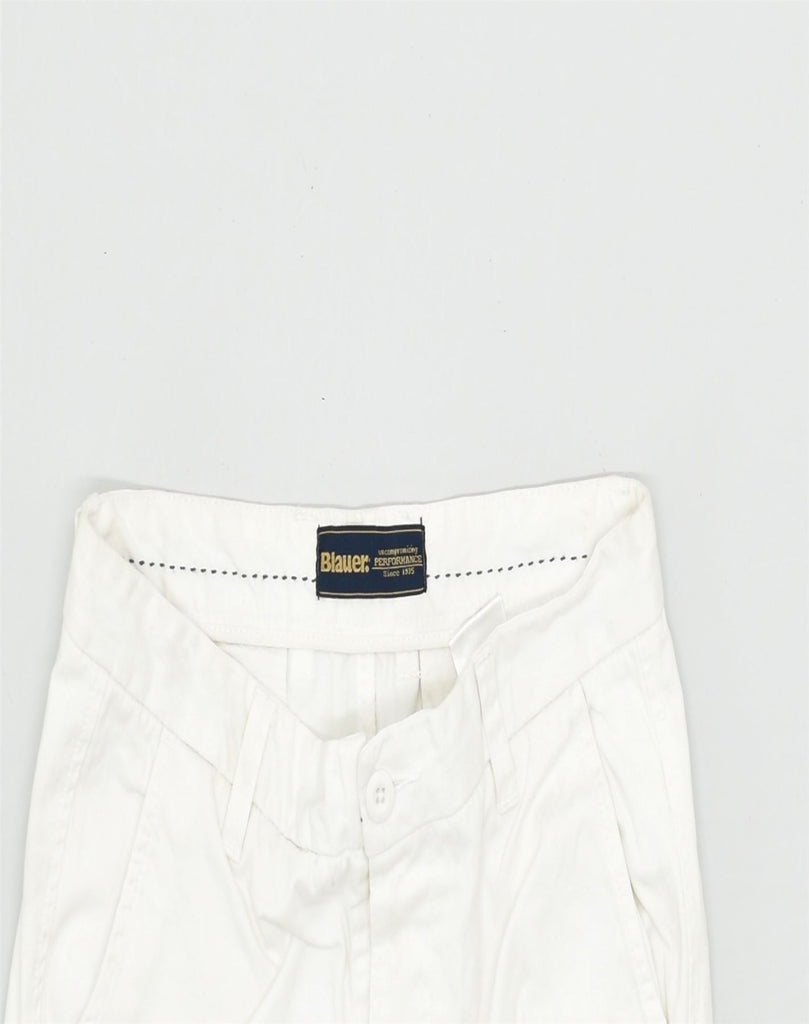 BLAUER Womens Skinny Casual Trousers EU 40 Medium W32 L34 White Cotton | Vintage | Thrift | Second-Hand | Used Clothing | Messina Hembry 