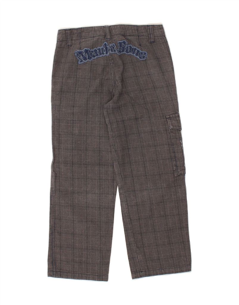 MAUI AND SONS Boys Graphic Straight Cargo Trousers 7-8 Years W24 L21 Grey | Vintage Maui and Sons | Thrift | Second-Hand Maui and Sons | Used Clothing | Messina Hembry 