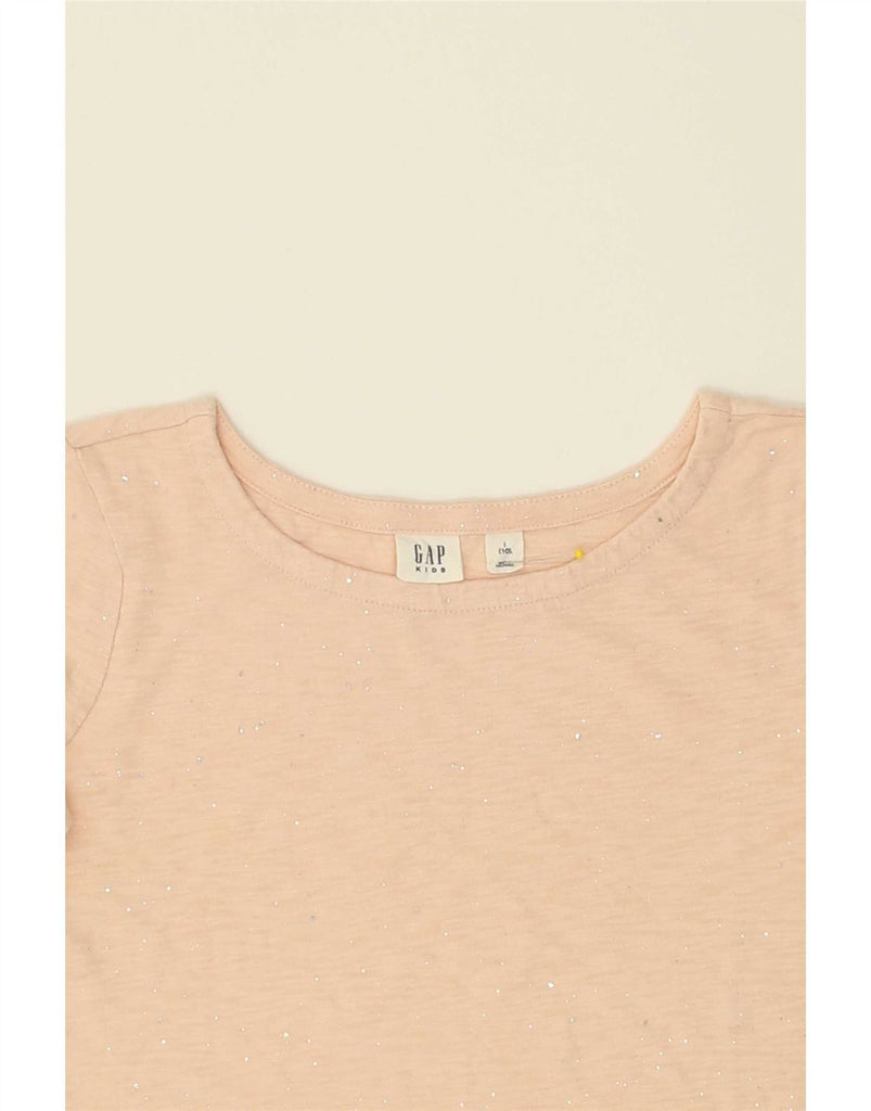 GAP Girls 3/4 Sleeve Blouse Top 9-10 Years Pink Flecked Cotton Vintage Gap and Second-Hand Gap from Messina Hembry 