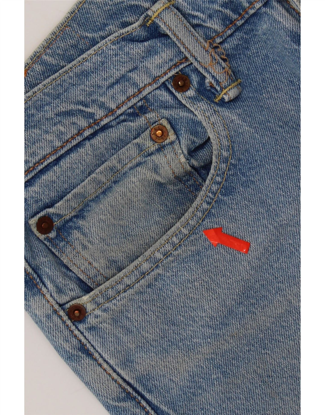 Levi's Womens 512 Slim Tapered Jeans W32 L28 Blue Cotton