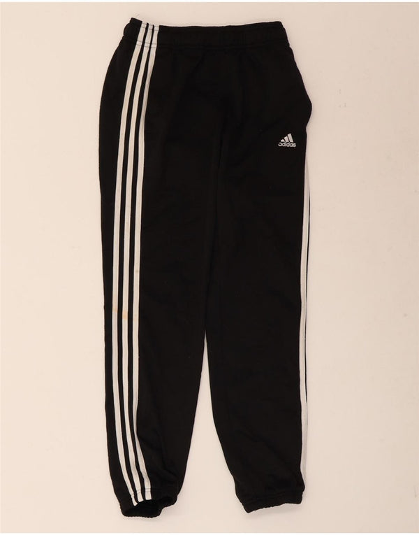 Adidas Boys Tracksuit Trousers Joggers 11-12 Years  Black Polyester