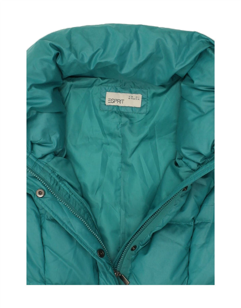 ESPRIT Womens Padded Jacket UK 14 Medium Turquoise Polyester | Vintage Esprit | Thrift | Second-Hand Esprit | Used Clothing | Messina Hembry 