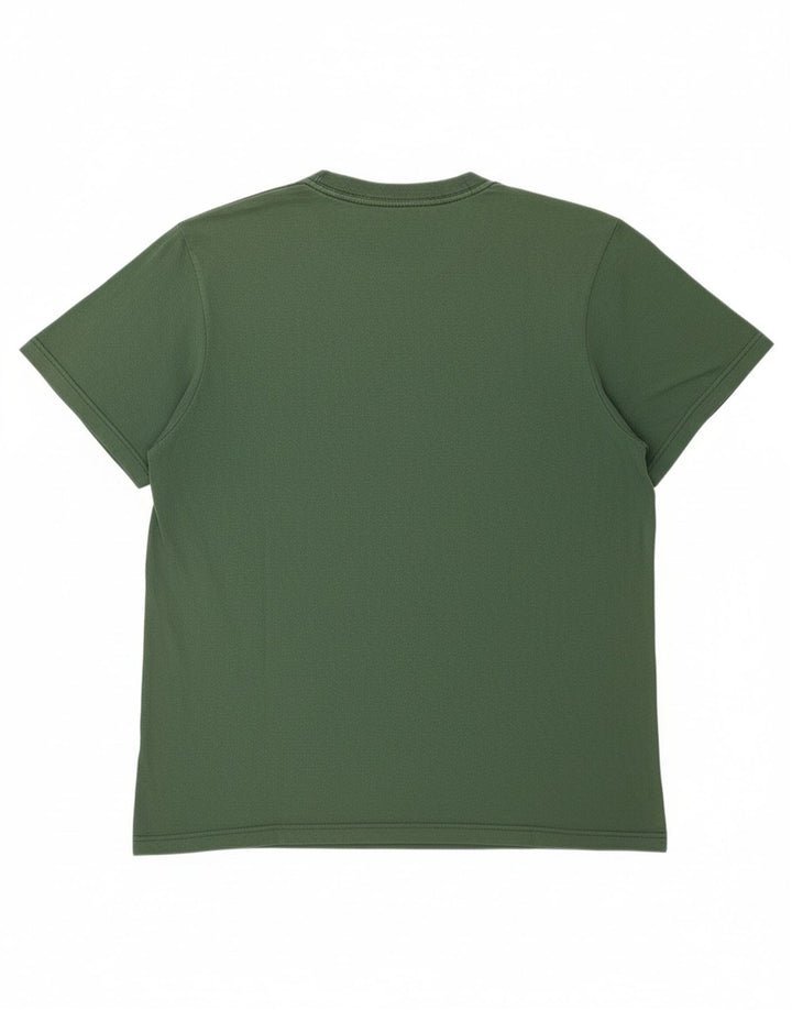 REEBOK Mens Graphic T-Shirt Top Large Green Cotton