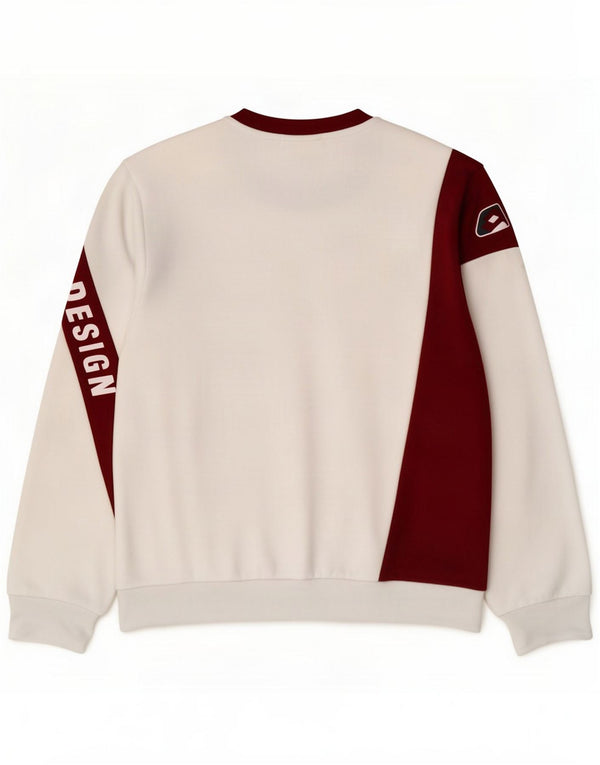 Lotto Womens Graphic Sweatshirt Jumper UK 14 Medium White Colourblock