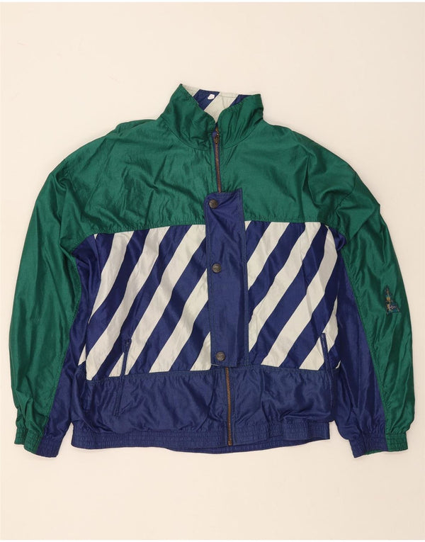 ATHLETA Womens Graphic Tracksuit Top Jacket UK 22 3XL Green Colourblock