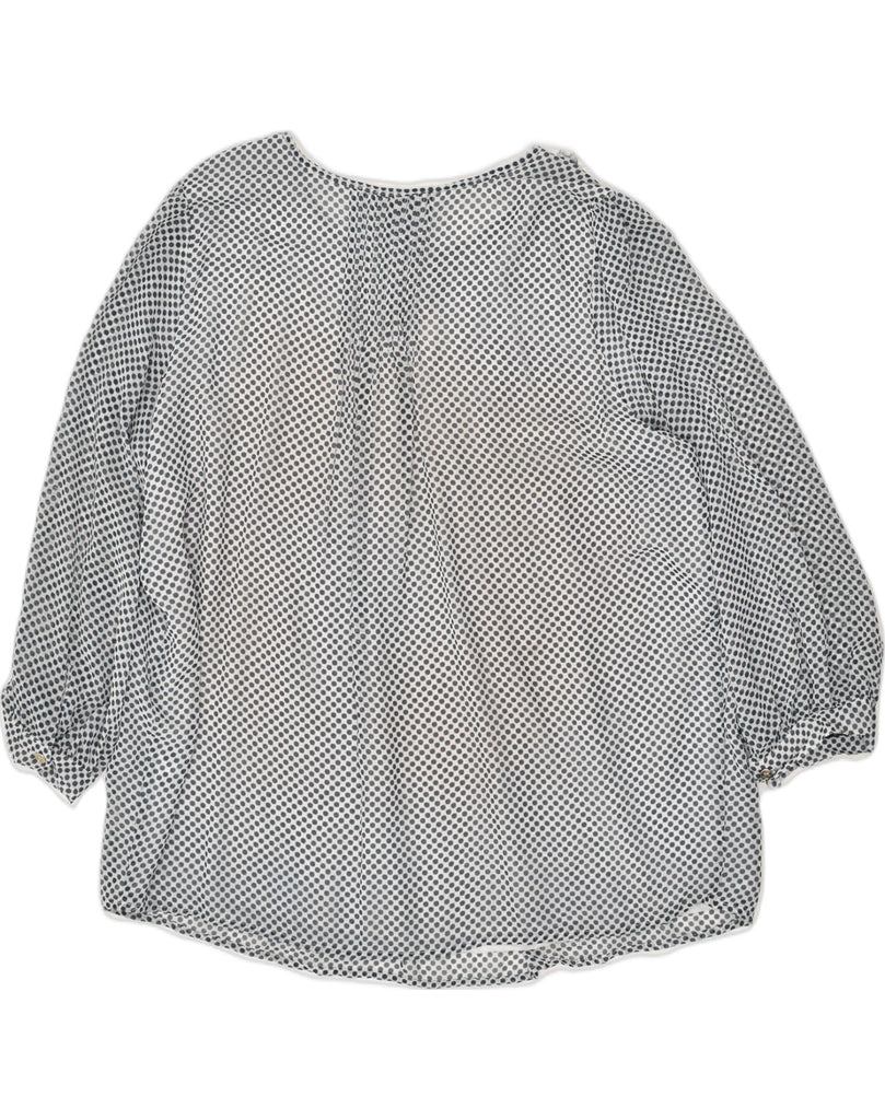 TOMMY HILFIGER Womens Oversized 3/4 Sleeve Blouse Top UK 18 XL Grey | Vintage Tommy Hilfiger | Thrift | Second-Hand Tommy Hilfiger | Used Clothing | Messina Hembry 