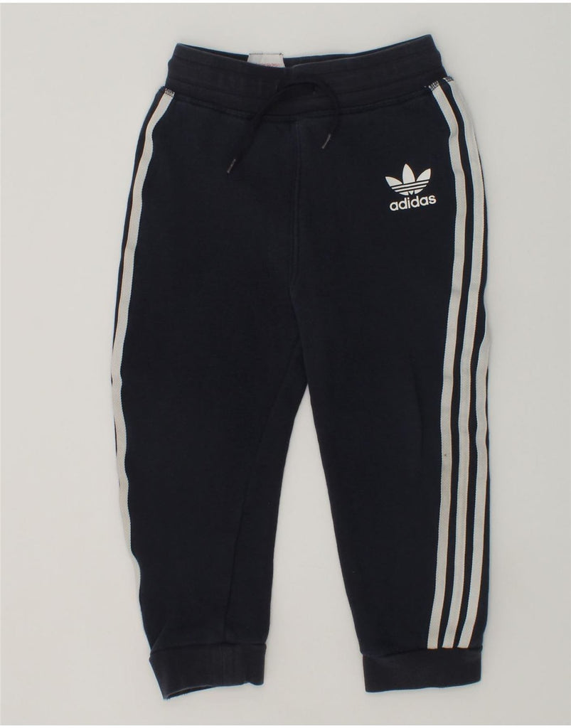 ADIDAS Boys Tracksuit Trousers Joggers 2-3 Years Navy Blue Cotton | Vintage Adidas | Thrift | Second-Hand Adidas | Used Clothing | Messina Hembry 