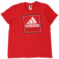 Adidas Mens Graphic T-Shirt Top Medium Red Cotton