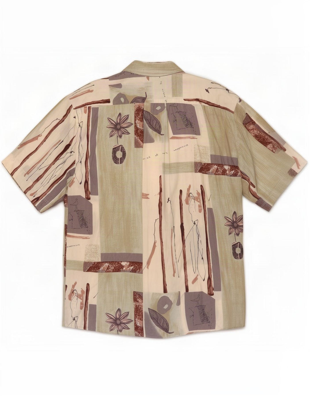 Dornbusch Mens Short Sleeve Shirt Size 41/42 Large Multicoloured Patchwork