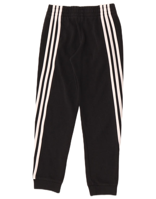 Adidas Boys Tracksuit Trousers Joggers 9-10 Years Black Cotton