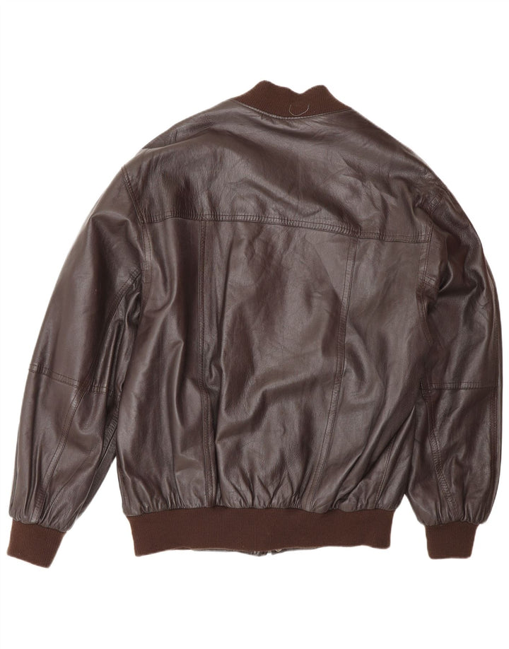 Vintage Mens Leather Jacket UK 38 Medium Brown Leather