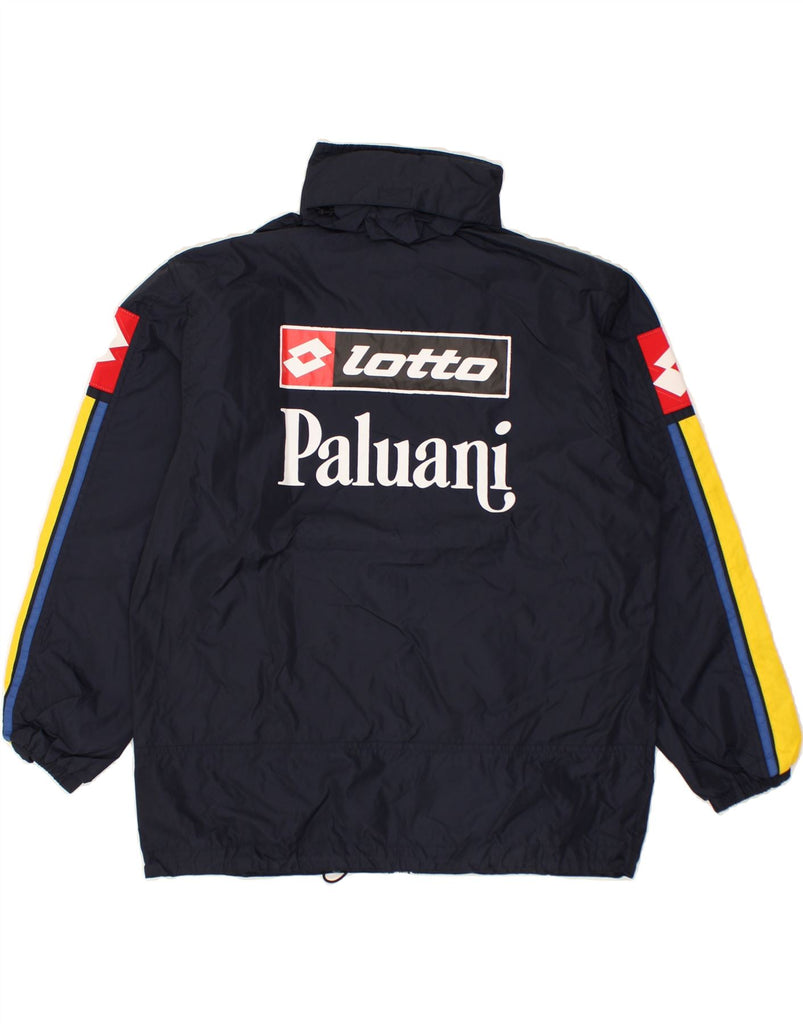 LOTTO Boys Graphic Rain Jacket 11-12 Years Medium Navy Blue Colourblock | Vintage Lotto | Thrift | Second-Hand Lotto | Used Clothing | Messina Hembry 