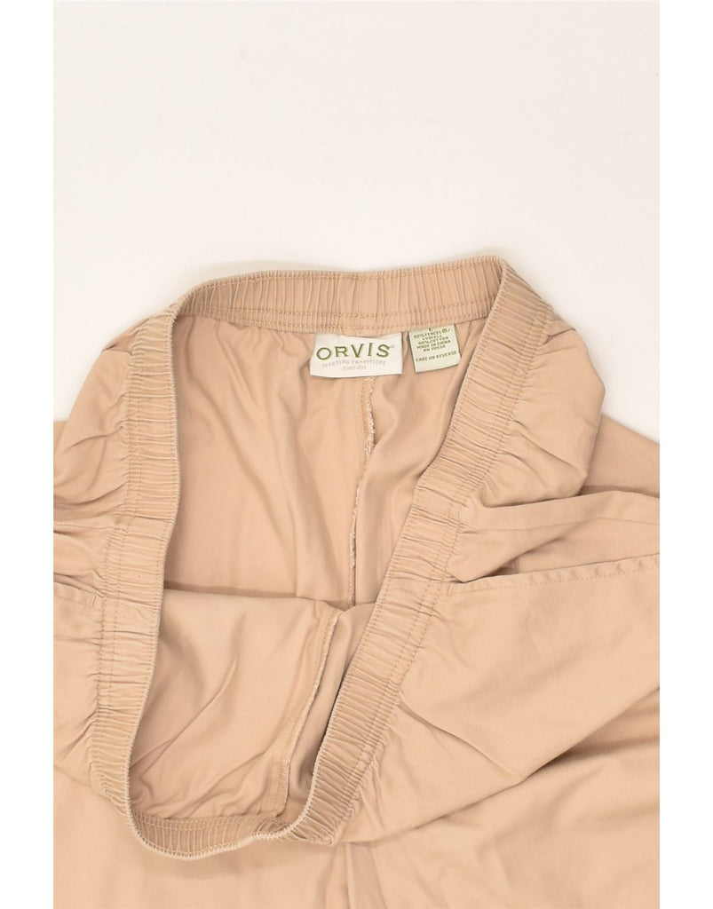 ORVIS Womens Straight Chino Trousers UK 14 Large W34 L30  Brown Lyocell | Vintage Orvis | Thrift | Second-Hand Orvis | Used Clothing | Messina Hembry 