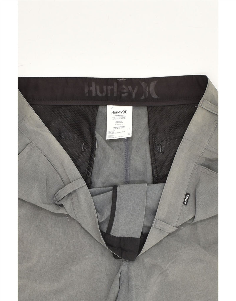 HURLEY Mens Chino Shorts W38 XL Grey Polyester | Vintage Hurley | Thrift | Second-Hand Hurley | Used Clothing | Messina Hembry 