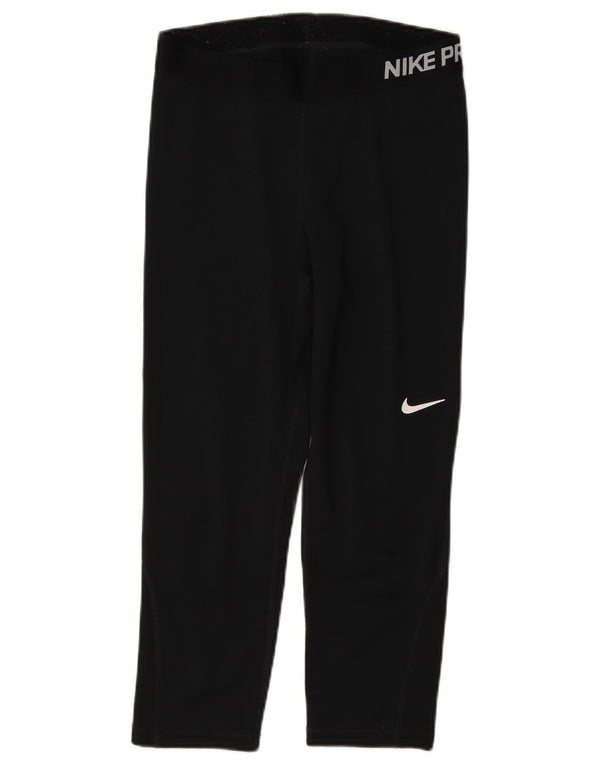 Nike Womens Dri Fit Graphic Capri Leggings UK 12 Medium Black