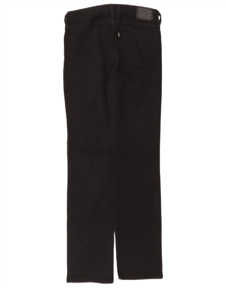 Levi's Womens 714 Straight Jeans W26 L30 Black Cotton