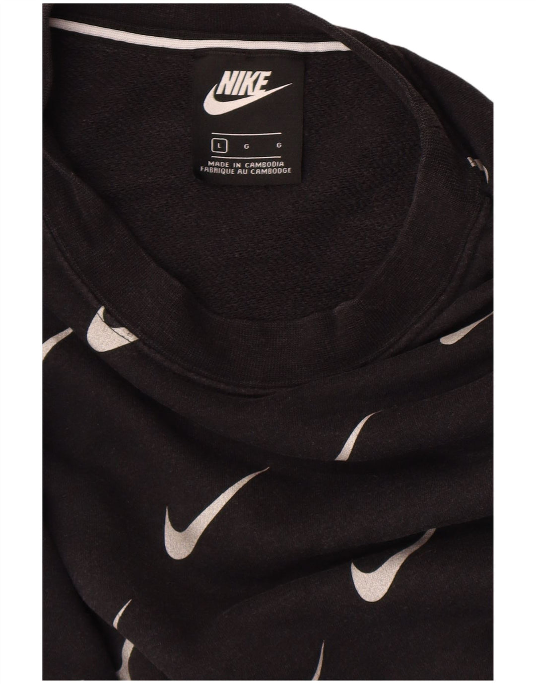 Nike Mens Graphic Sweatshirt Jumper Large Black Logo