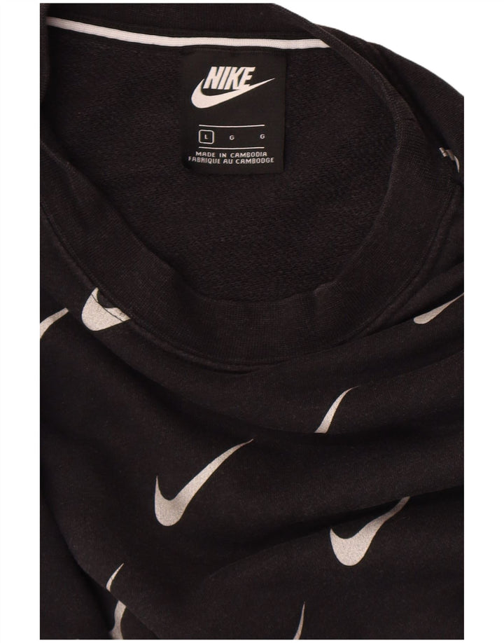 Nike Mens Graphic Sweatshirt Jumper Large Black Logo