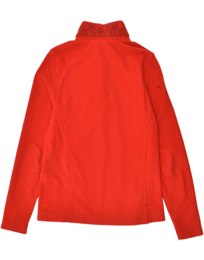 NAPAPIJRI Womens Zip Neck Fleece Jumper UK 10 Small Red Polyester | Vintage Napapijri | Thrift | Second-Hand Napapijri | Used Clothing | Messina Hembry 