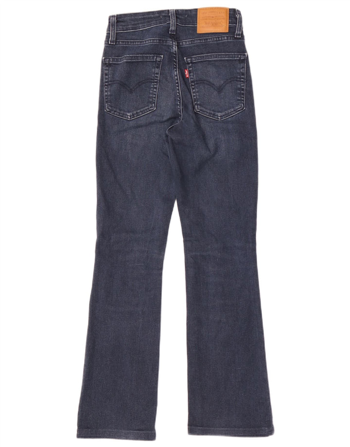 Levi's Womens 725 High Rise Bootcut Jeans W24 L30 Navy Blue Cotton