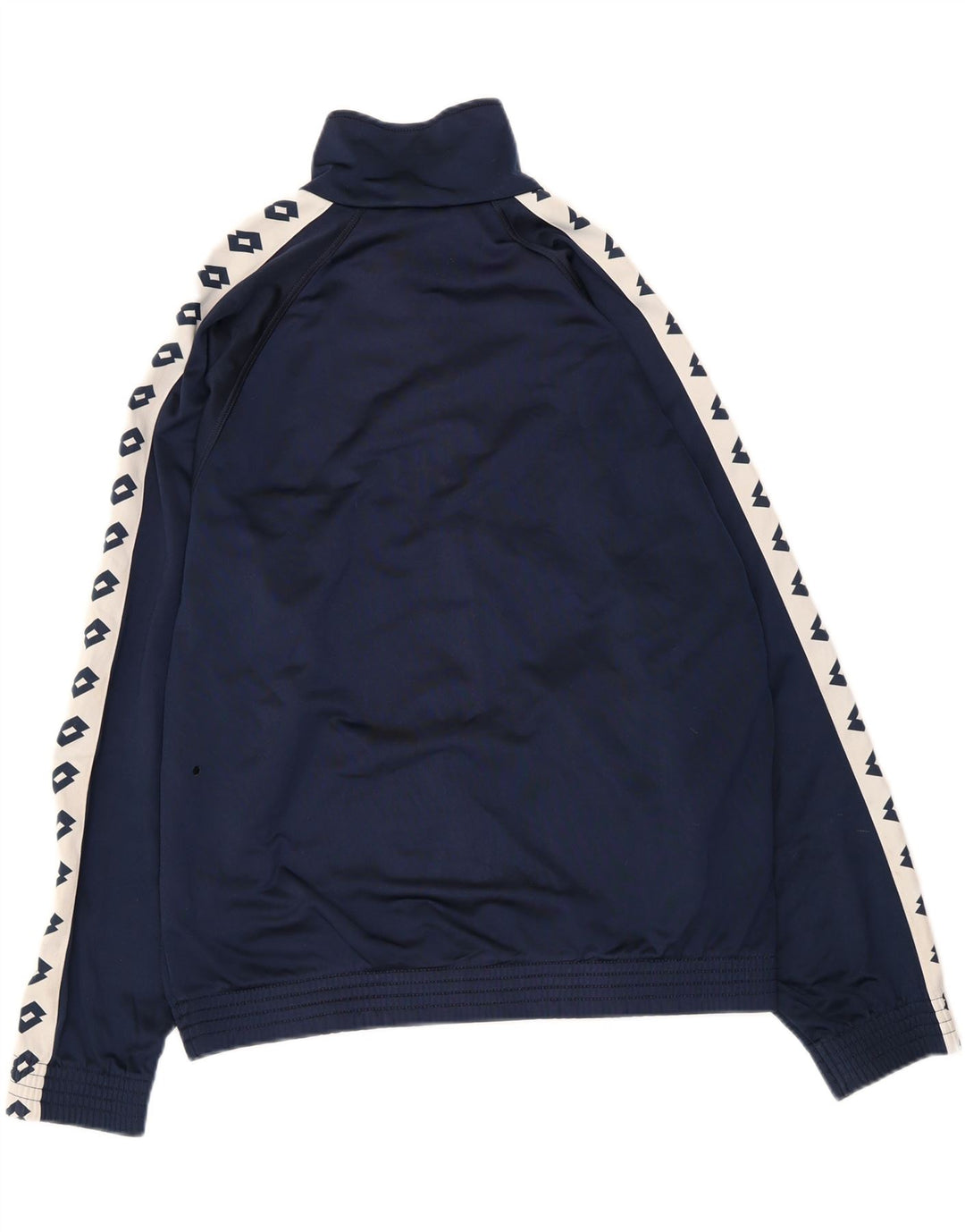 LOTTO Mens Graphic Tracksuit Top Jacket Medium Navy Blue Colourblock