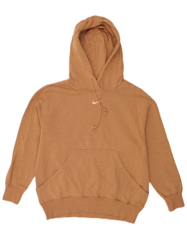 Nike Mens Loose Fit Hoodie Jumper Small Brown Cotton