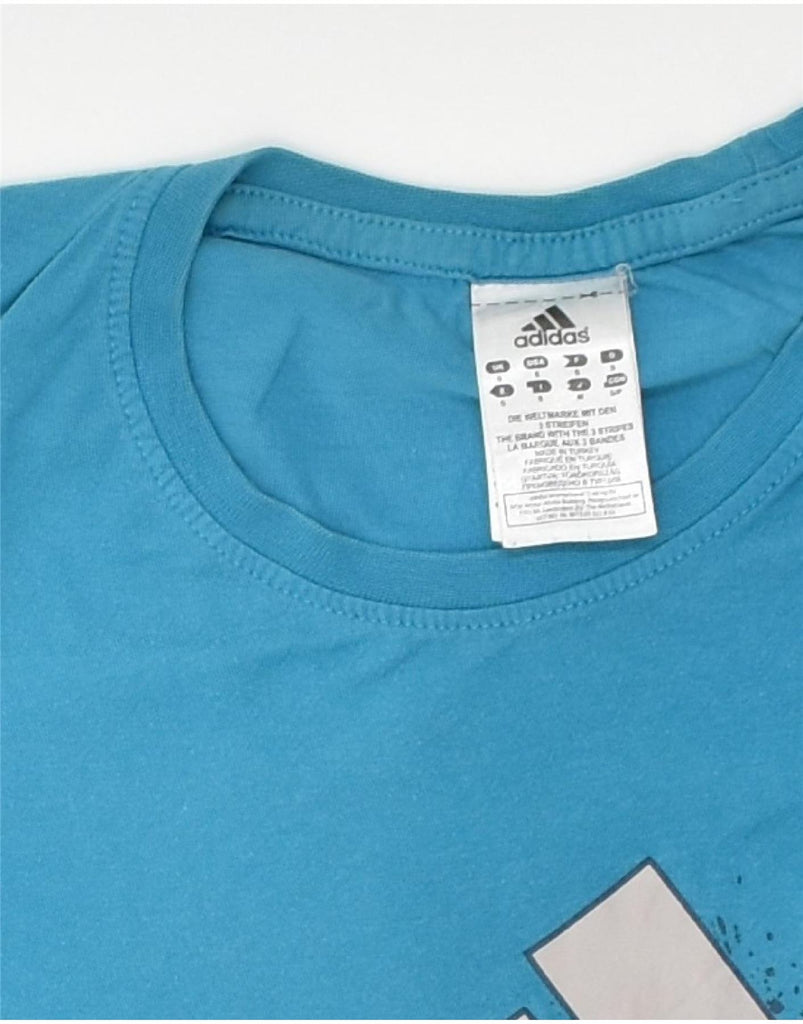 ADIDAS Mens Graphic T-Shirt Top Small Blue Cotton | Vintage Adidas | Thrift | Second-Hand Adidas | Used Clothing | Messina Hembry 