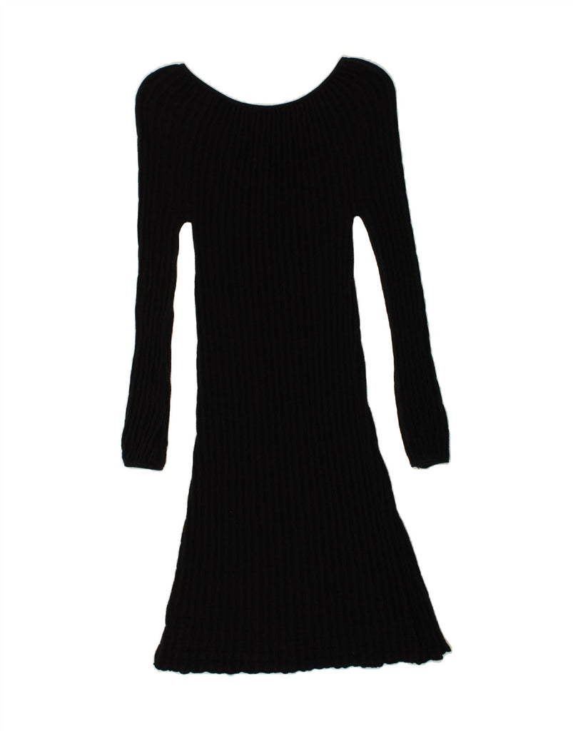 OASIS Womens Long Sleeve Jumper Dress UK 4 XS Black Viscose | Vintage Oasis | Thrift | Second-Hand Oasis | Used Clothing | Messina Hembry 