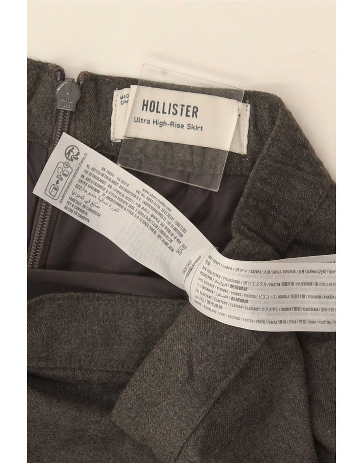 Hollister Womens Mini Skirt UK 14 Large W30 Grey Polyester