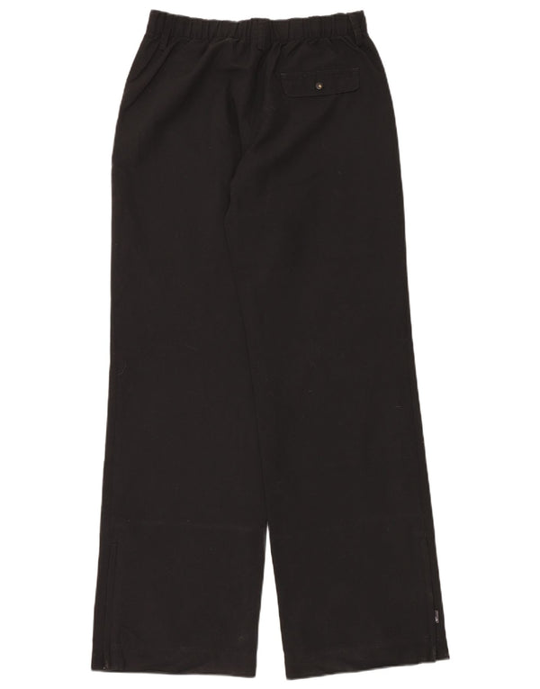 Adidas Womens Long Wide Leg Trousers UK 10 Small W30 L34 Black Sports