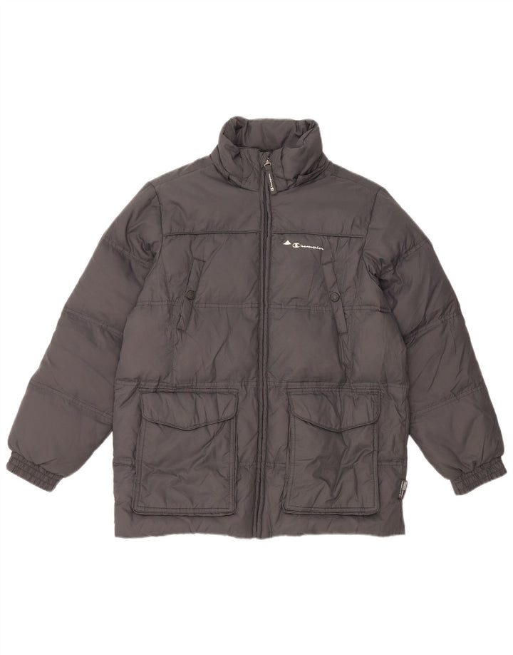 Champion Boys Padded Jacket 11-12 Years Large Grey Polyamide