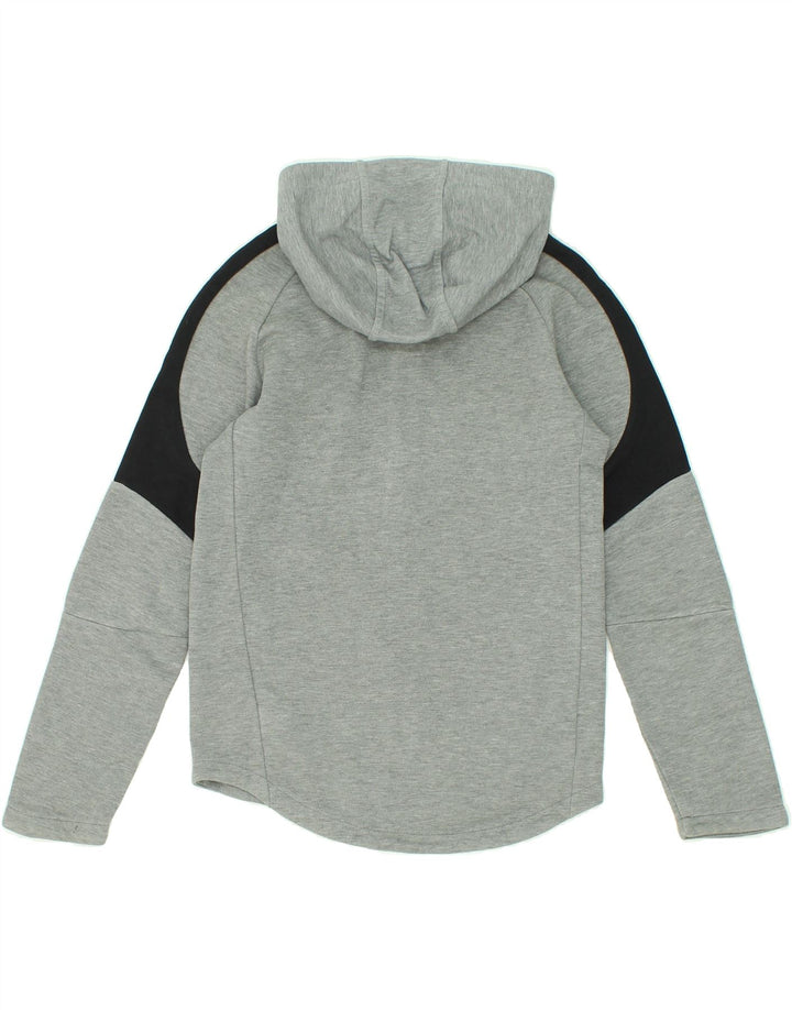 PUMA Boys Zip Hoodie Sweater 13-14 Years Grey Colourblock Cotton Vintage Puma and Second-Hand Puma from Messina Hembry 