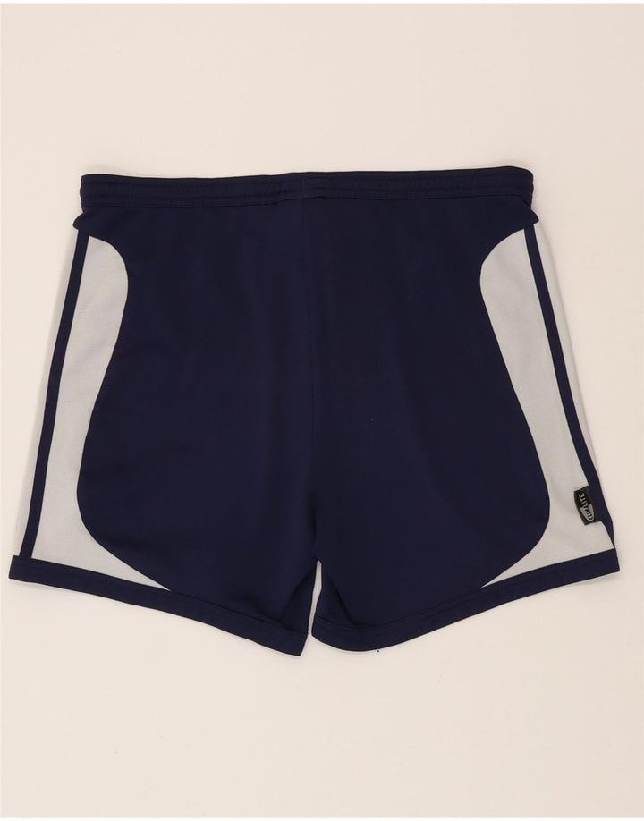 Adidas Mens Climalite Sport Shorts Small  Navy Blue Colourblock Polyester