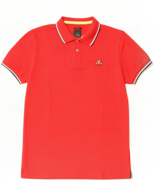 Henry Cottons Mens Slim Fit Polo Shirt 3XL Red