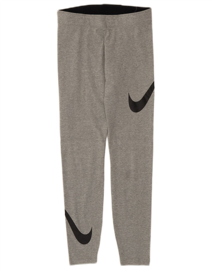 Nike Womens Graphic Leggings UK 8 Small  Grey