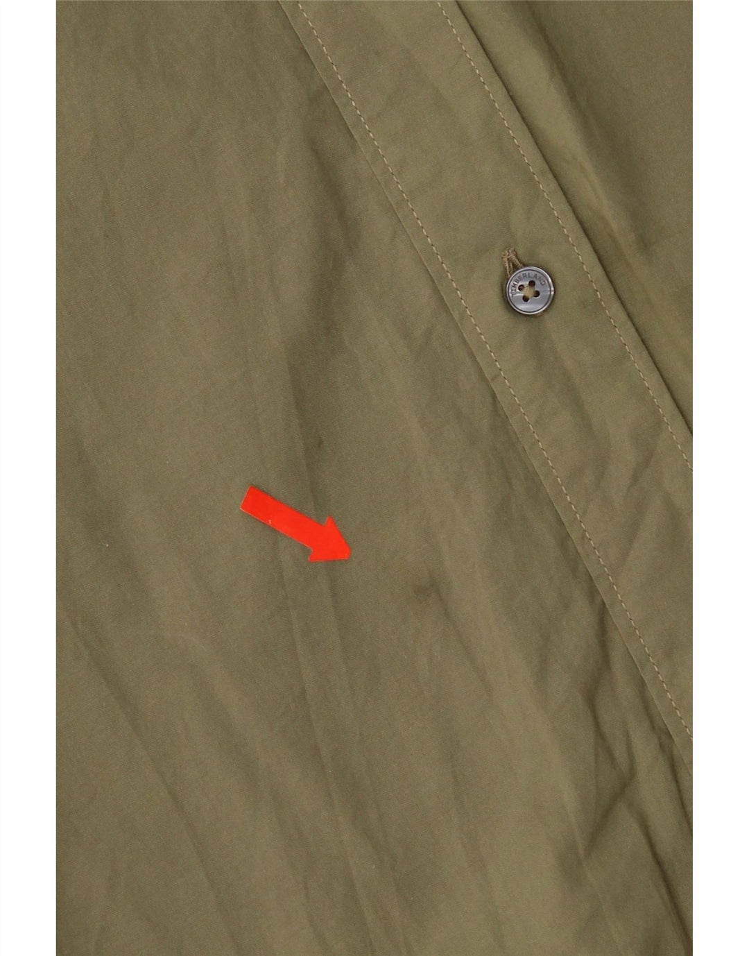 Timberland Mens Regular Fit Shirt 2XL Khaki Cotton