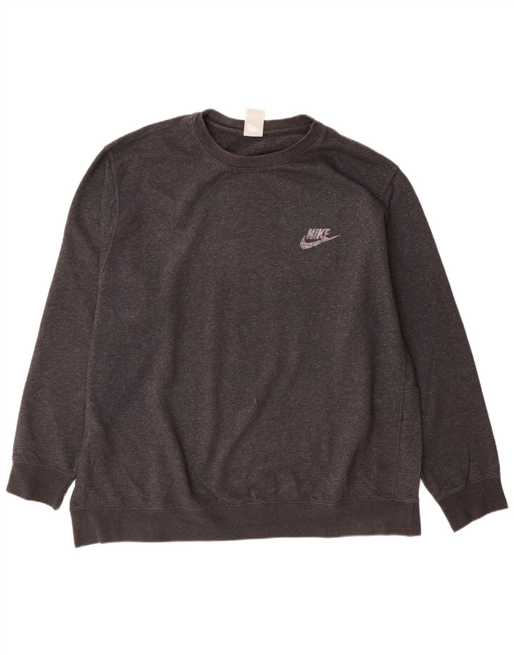 NIKE Mens Sweatshirt Jumper 2XL Grey Cotton
