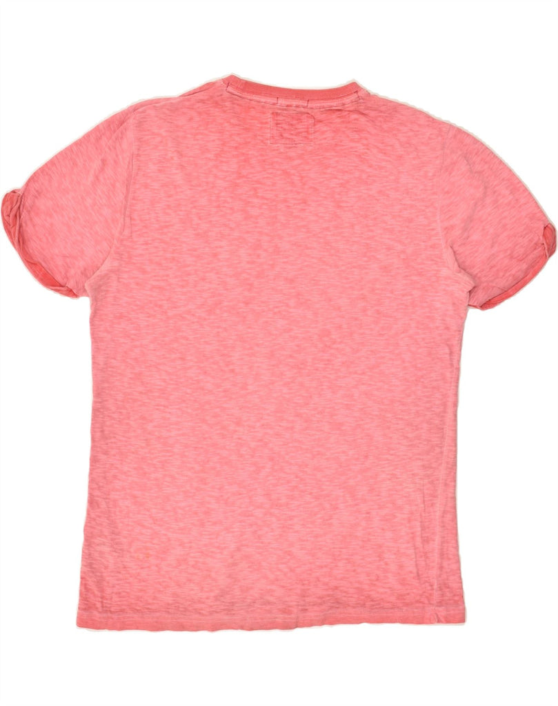 SUPERDRY Mens T-Shirt Top Medium Pink Flecked Cotton | Vintage Superdry | Thrift | Second-Hand Superdry | Used Clothing | Messina Hembry 