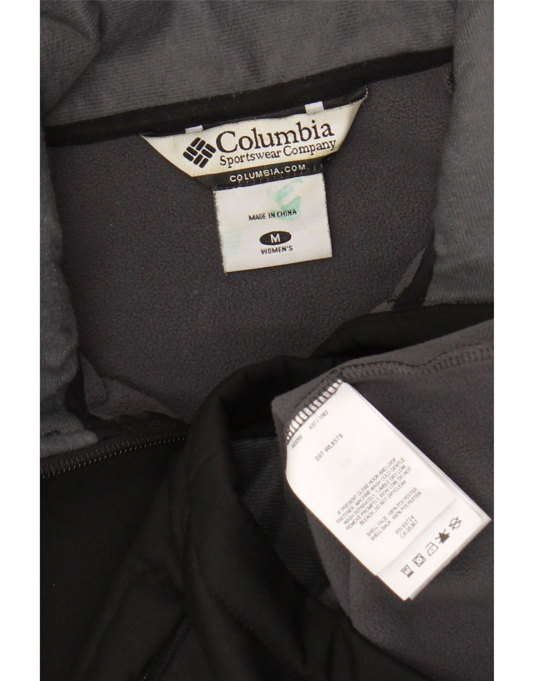 Columbia Womens Tracksuit Top Jacket UK 14 Medium Black Polyester