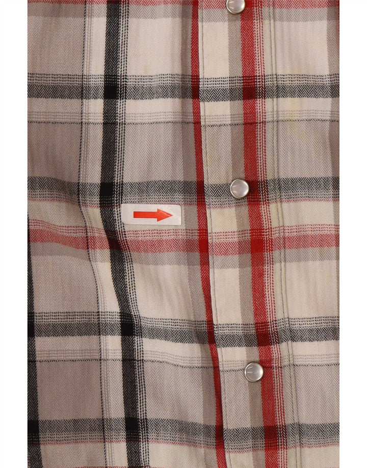 Levi's Mens Flannel Shirt Medium Grey Check Cotton