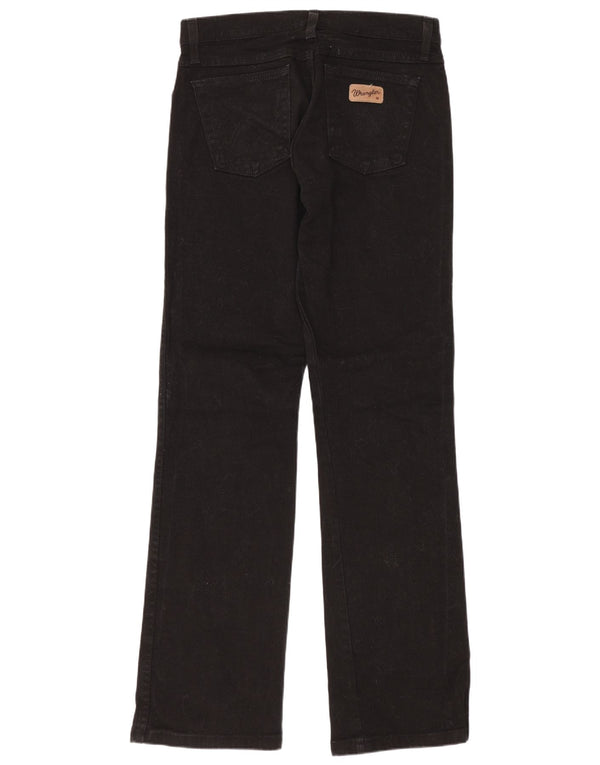 Wrangler Womens Hipster Bootcut Jeans US 10 Medium W28 L32 Black Cotton